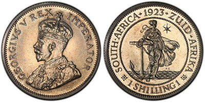 kosuke_dev 南アフリカ ジョージ5世 シリング銀貨 1923年  PCGS PR64
