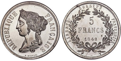 アンティークコインギャラリア フランス 5フラン銀貨 1848年 NGC MS66