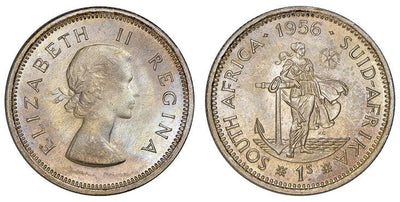kosuke_dev 南アフリカ エリザベス2世 シリング銀貨 1956年 NGC MS66