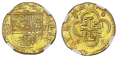 kosuke_dev スペイン フェリペ2世 2エスクード金貨 1556-1598年 NGC MS64