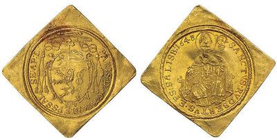 神聖ローマ帝国 オーストリア ザルツブルグ ロドロン伯パリス ダカット クリッペ 1648年 NGC AU55