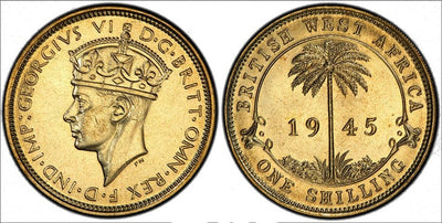 kosuke_dev イギリス領東アフリカ ジョージ6世 1シリング硬貨 1945-KN年 PCGS SP65