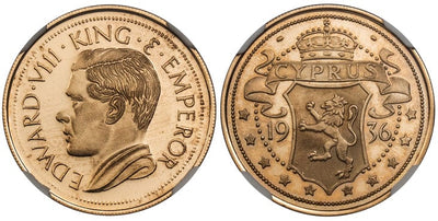 アンティークコインギャラリア キプロス エドワード7世 ファンタジーコイン ソブリン金貨 1936年 NGC PR67UCAM