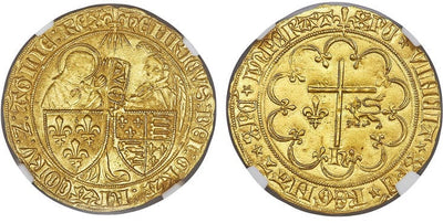 kosuke_dev フランス ヴァロワ朝 ヘンリー6世 金貨 1422-1453年 NGC MS64