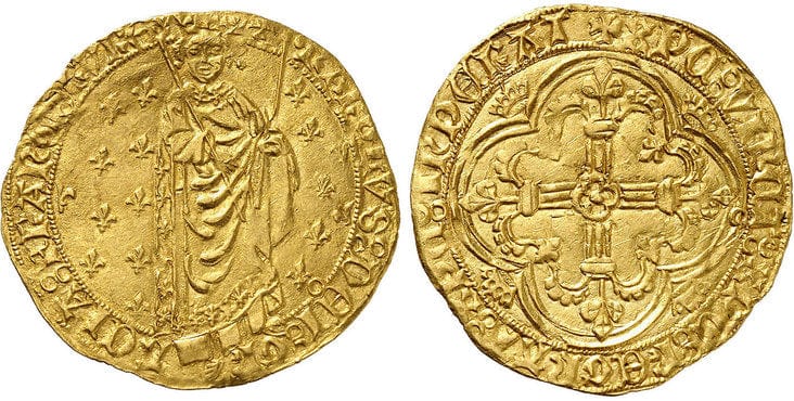 kosuke_dev フランス シャルル7世 金貨 1422-1461年 PCGS MS63