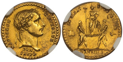 フランス ナポレオン1世 戴冠式 記念メダル 1804年 NGC MS64