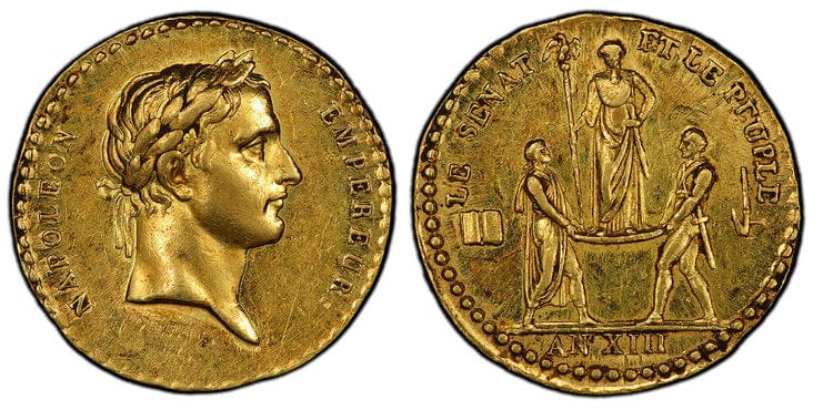 フランス ナポレオン1世 戴冠式 記念メダル 1804年 PCGS MS62