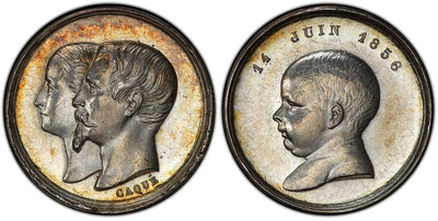 アンティークコインギャラリア フランス ナポレオン3世 記念メダル 1856年 PCGS SP63