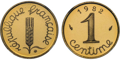 フランス ピエフォー 1サンチーム金貨 1982年 NGC PR67UCAM