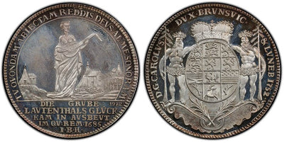 kosuke_dev ドイツ ブランズウィック=ヴォルフェンビュッテル ターレル銀貨  1972年 PCGS SP67