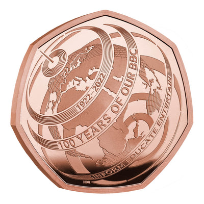 アンティークコインギャラリア 2022 BBC 100周年記念コイン 金貨 50p