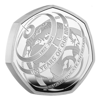 アンティークコインギャラリア 2022 BBC 100周年記念コイン ピエフォー銀貨 50p
