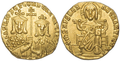 【NGC MS】ビザンツ帝国 バシレイオス1世 ソリダス金貨 868-879年