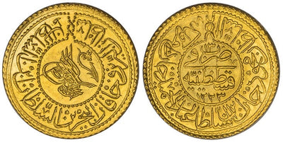kosuke_dev トルコ オスマン帝国 ムハンマド2世 ルミ金貨 AH1223年【NGC MS67】