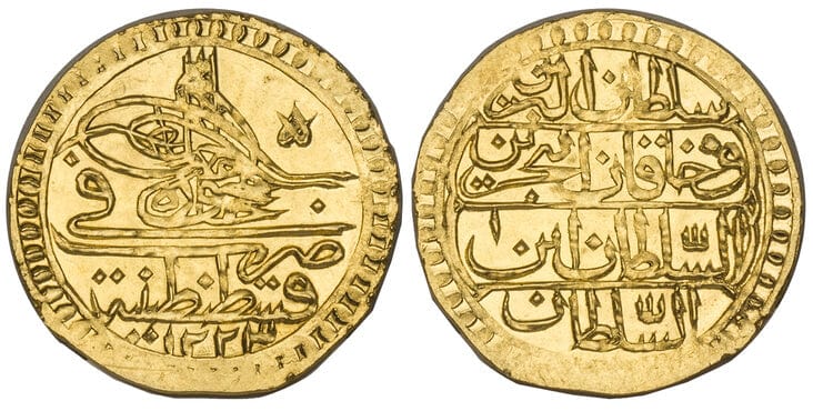 トルコ オスマン帝国 マフムト2世 Zer-i Mahbub 金貨 AH1223年