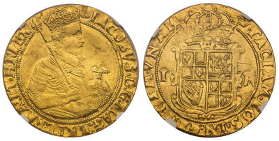 kosuke_dev イギリス イングランド ジェームズ1世  金貨 1607-09年【NGC AU58】