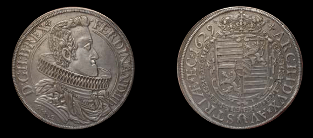 kosuke_dev 神聖ローマ帝国 オーストリア フェルディナント3世 1629年 ターラー銀貨 準未使用