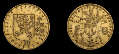 kosuke_dev 1934 チェコスロバキア 聖ウェンセスラス 1932年-1934年 10ダカット金貨 未使用