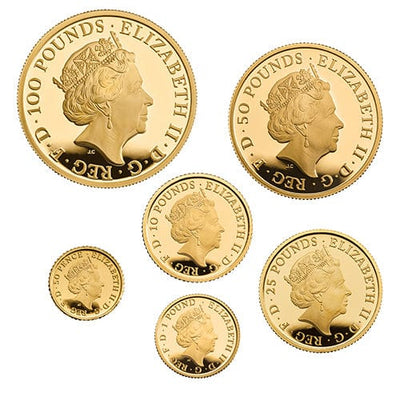 アンティークコインギャラリア 2018年 イギリス ブリタニア金貨6枚セット（製造数：220セット限定）