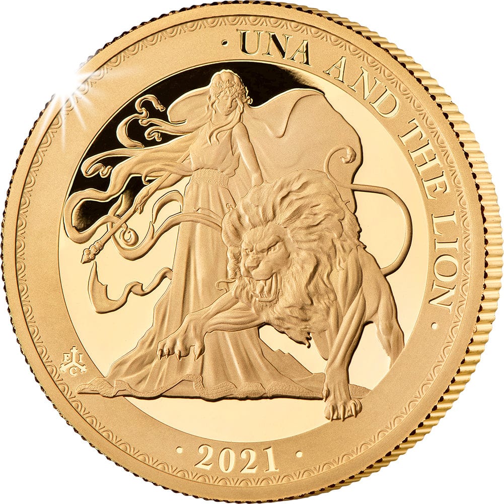 金貨　99.9％　純金　ゴールド　ウナ　ライオン　金貨　セントヘレナ　2021
