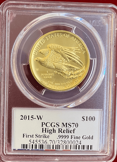 アンティークコインギャラリア 2015-W アメリカ リバティ ハイレリーフ 1オンス金貨 PCGS MS70