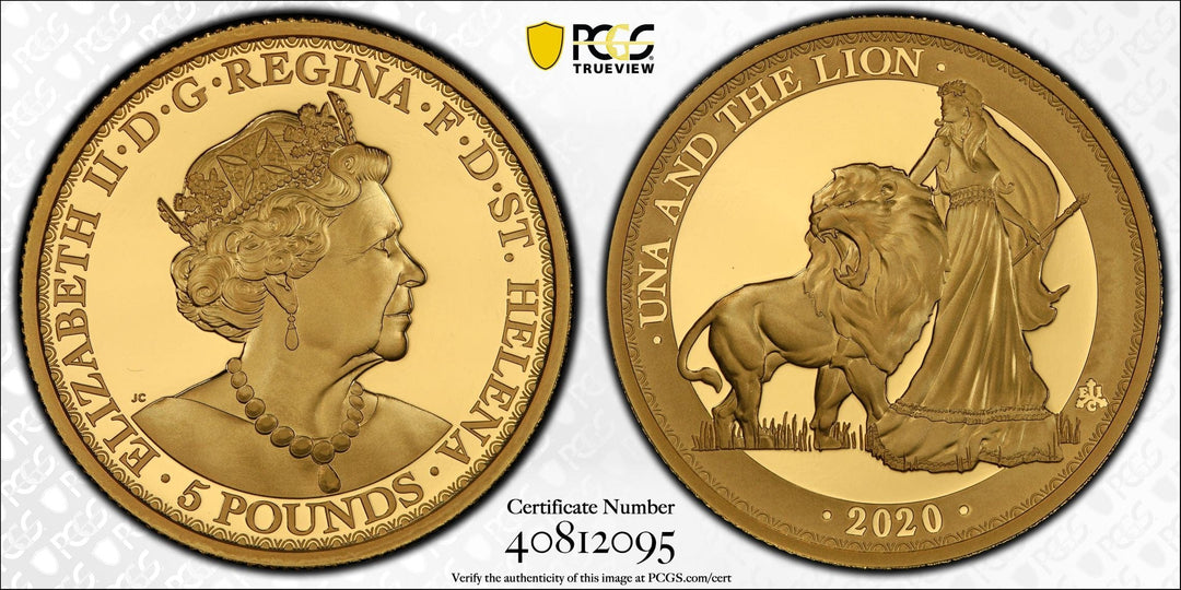 アンティークコインギャラリア 2020年 セントヘレナ ウナライオン 5ポンド金貨 PCGS PR70DCAM