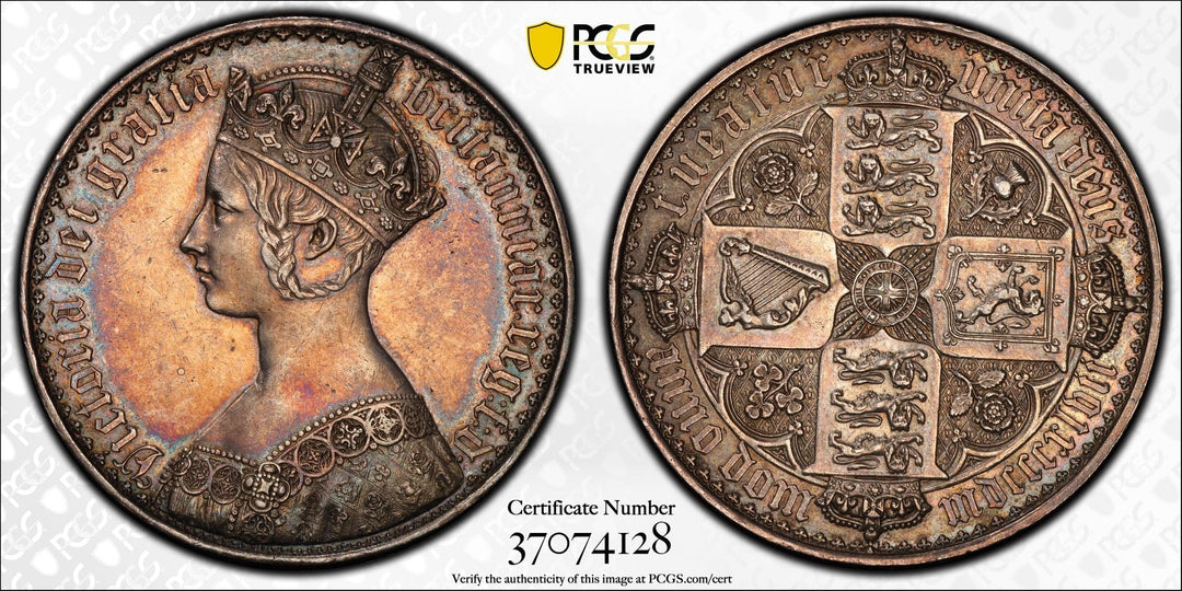 1847年 イギリス ゴシッククラウン銀貨 PCGS PR55 ヴィクトリア女王 アンデシモ | アンティークコインギャラリア