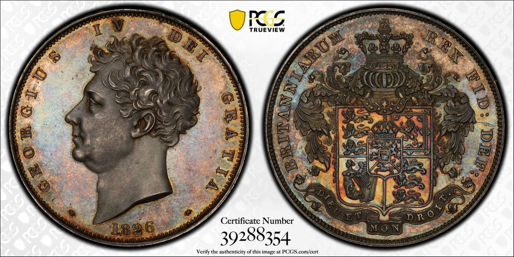 アンティークコインギャラリア 【決算セール】1826年 イギリス ジョージ4世 クラウン銀貨 Septimo PCGS PR63 S-3806