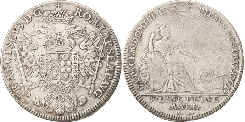 kosuke_dev ドイツ ニュルンベルク 1761年 ターラー（ターレル） 銀貨 美品