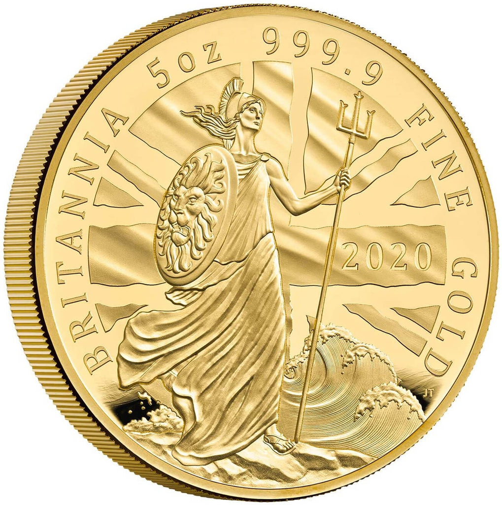 アンティークコインギャラリア 2020年 イギリス ブリタニア 5オンス金貨 オリジナルボックス付き