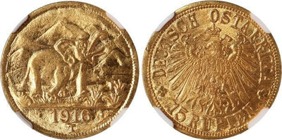 kosuke_dev 【NGC MS63】ドイツ領東アフリカ 1916年  15ルピー 金貨