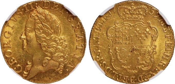 kosuke_dev 【NGC MS63】イギリス ジョージ2世 1759年 ギニー 金貨 美品