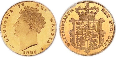kosuke_dev 【PCGS PR65 Deep Cameo】イギリス ジョージ4世 1826年 1/2ソブリン 金貨