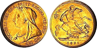 【NGC MS65】イギリス ヴィクトリア 1893年 ハーフソブリン 金貨