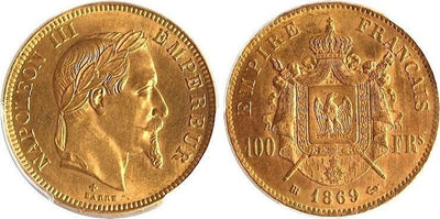kosuke_dev 【PCGS MS63】フランス ナポレオン3世 1869年 100フラン 金貨