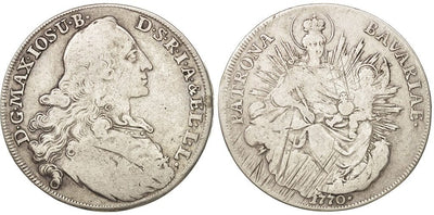 kosuke_dev ドイツ バイエルン州 マクシミリアン3世ヨーゼフ 1770年 ターラー（ターレル） 銀貨 美品