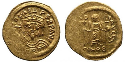 ビザンツ帝国　フォカス　コンスタンティノープル　ソリダス金貨　602-610年 美品