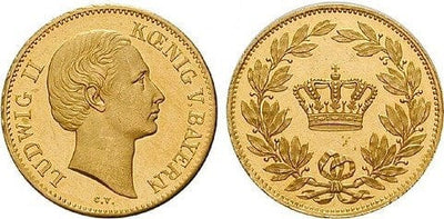 kosuke_dev バイエルン王国 ルートヴィヒ2世 1864年 ダカット 金貨 未使用