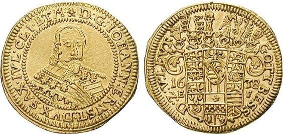 kosuke_dev ザクセン＝コーブルク＝ゴータ公国 1638年 ヨハン・エルンスト ダカット 金貨 極美品