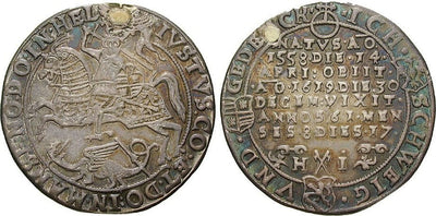 ドイツ マンスフェルト マンスフェルト家 1619年 1/2ターラー（ターレル） 銀貨 美品