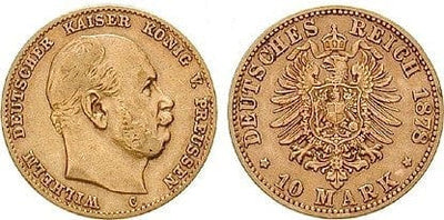 ドイツ ヴィルヘルム1世 1878年 10マルク 金貨 美品