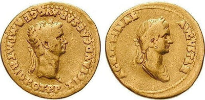 kosuke_dev 古代ローマ クラウディウス 50-54年 アウレウス 金貨 美品
