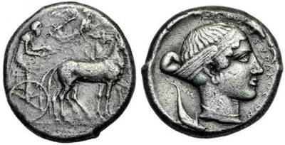 kosuke_dev シチリア島 シラクサ　テトリッポス　アレトーサ　テトラドラクマ　BC430年　美品