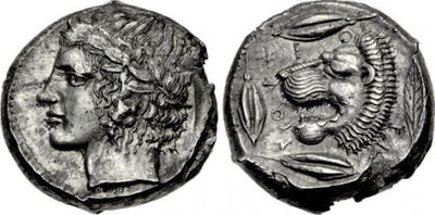 シチリア島 レオンチニ テトラドラクマ BC430-425年　極美品