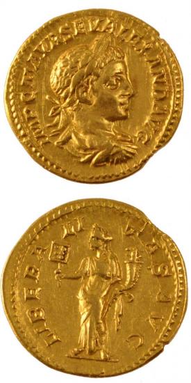 kosuke_dev ローマ帝国 アレクサンデル・セウェルス アウレウス貨 222-235年 美品