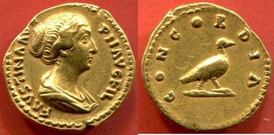 kosuke_dev ローマ帝国 ファウスティナ・ミノル アウレウス貨 175年 美品