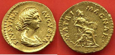 kosuke_dev ローマ帝国 ファウスティナ・ミノル アウレウス貨 175年 極美品