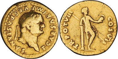 kosuke_dev ローマ帝国 ティトゥス・フラウィウス・ウェスパシアヌス アウレウス貨 79年 並品
