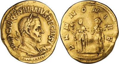 kosuke_dev ローマ帝国 トラヤヌス・デキウス アウレウス貨 249-251年 美品