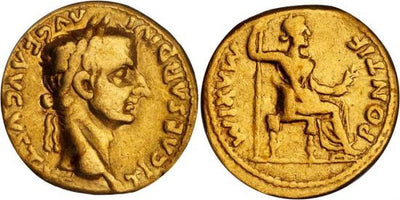 kosuke_dev ローマ帝国 ティベリウス・ユリウス・カエサル アウレウス貨 16年 美品